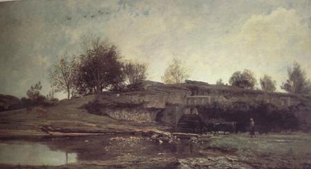 Charles Francois Daubigny The Lock at Optevoz (nn03) France oil painting art